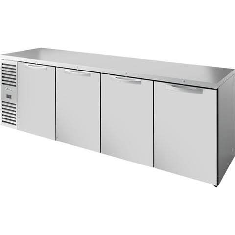 True TBR108-RISZ1-L-S-SSSS-1 108" Four-Section Solid Door Back Bar Refrigerator