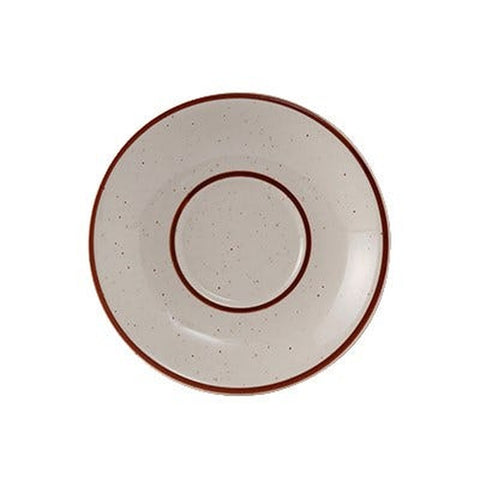 Tuxton China TBS-002 Bahamas 6" Brown Speckle Coupe China Saucer