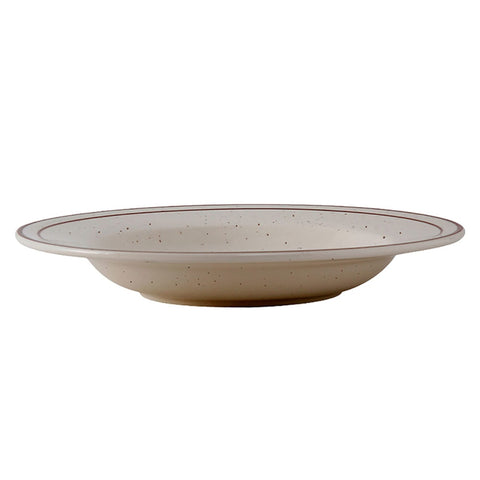 Tuxton China TBS-003 Bahamas 9 oz. Brown Speckle Rim China Soup Bowl