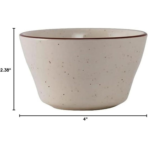 Tuxton China TBS-004 Bahamas 8 oz. Brown Speckle China Bouillon