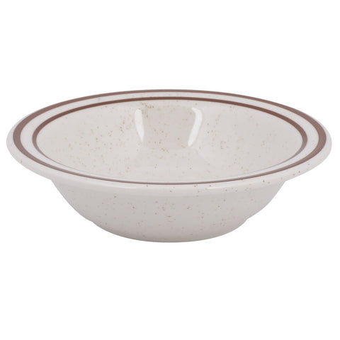 Tuxton China TBS-010 Bahamas 11 oz. Brown Speckle Wide Rim China Grapefruit Bowl