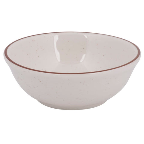Tuxton China TBS-015 Bahamas 13 oz. Brown Speckle China Nappie Bowl