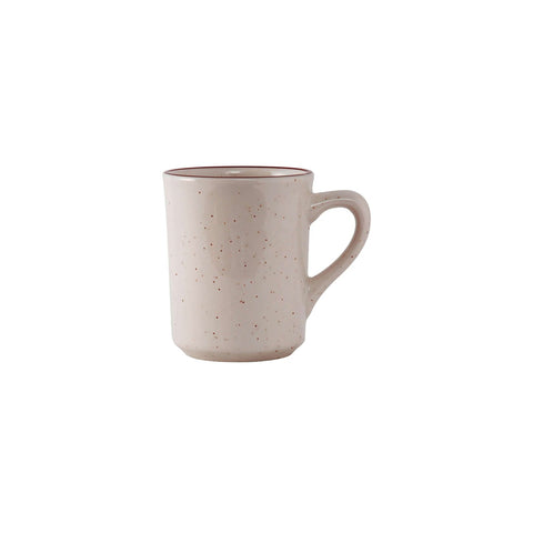 Tuxton China TBS-017 Bahamas 8 oz. Brown Speckle Vitrified China Tiara Mug