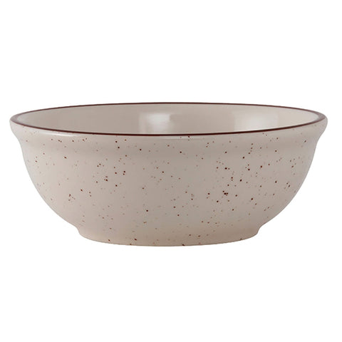 Tuxton China TBS-018 15 oz. Bahamas Brown Speckle China Nappie Bowl