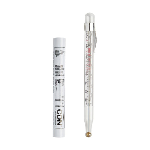 CDN TCF400 Candy and Deep Fry Thermometer, 75 to 400°F, Laboratory Glass