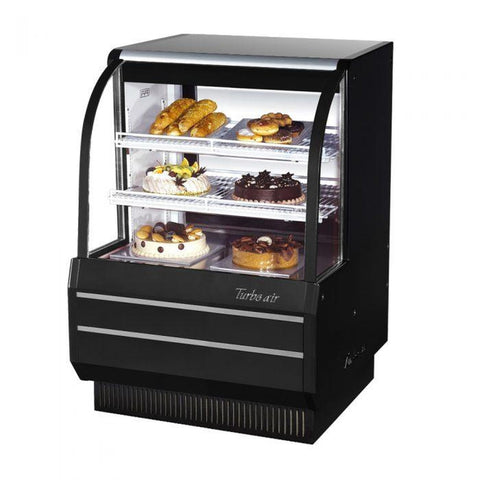 Turbo Air TCGB-36-W(B)-N 36" Curved Glass Refrigerated Bakery Display Case, 11.8 cu. ft.