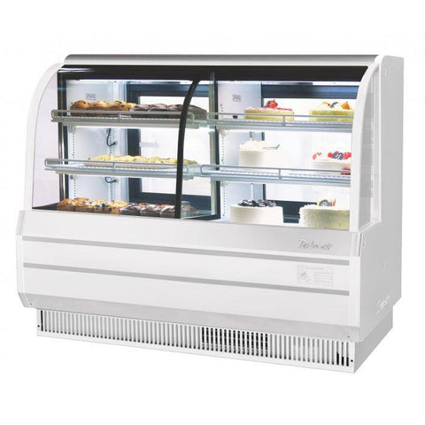 Turbo Air TCGB-60CO-W(B)-N 60.5" Curved Glass Combination Dry & Refrigerated Bakery Display Case