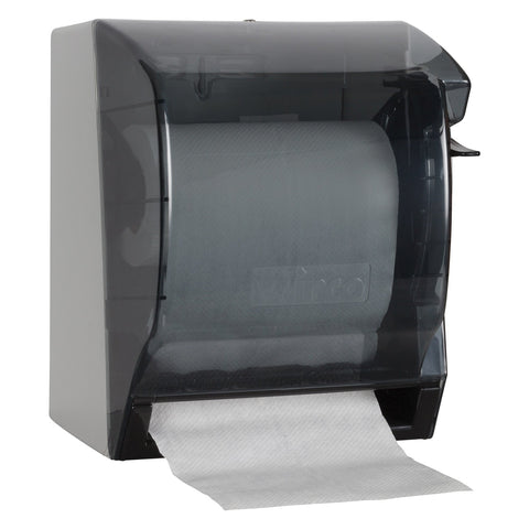 Winco TD-500 Manual Paper Towel Dispenser, Black Plastic