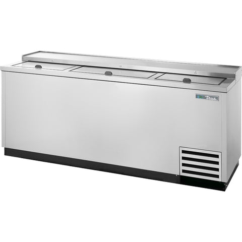 True Mfg. TD-80-30-S-HC Stainless Steel Deep Well Horizontal Bottle Cooler with Hydrocarbon Refrigerant
