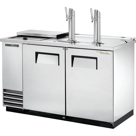 True Mfg. TDD-2CT-S-HC Club Top Direct Draw Beer Dispenser, 2-Door Stainless Steel with Hydrocarbon Refrigerant