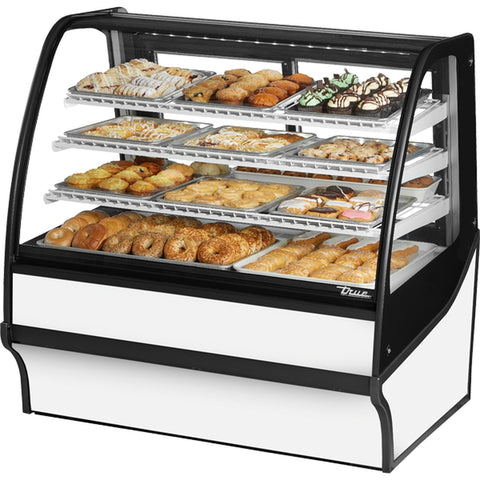True Mfg. TDM-DC-48-GE/GE-W-W 48" Curved Glass Dry Bakery Display Merchandiser