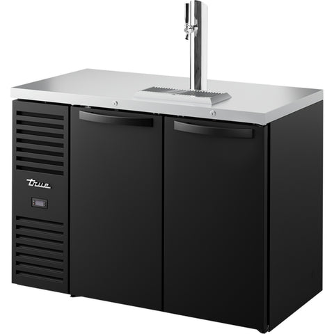 True Mfg. TDR48-RISZ1-L-B-SS-1 48-Inch Refrigerated Draft Bar Cooler with Single Beer Column