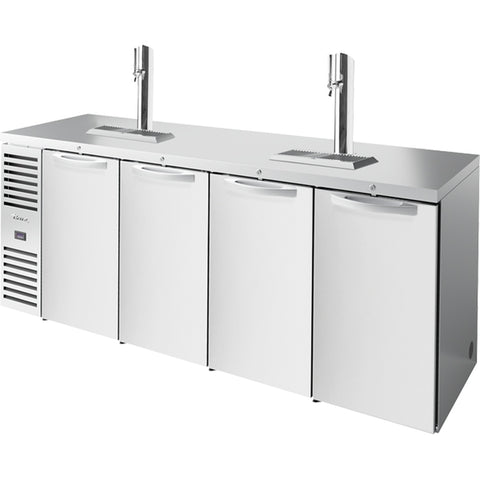 True Manufacturing TDR92-RISZ1-L-S-SSSS-1 Four-Section Refrigerated Draft Bar Cooler, 92 In.