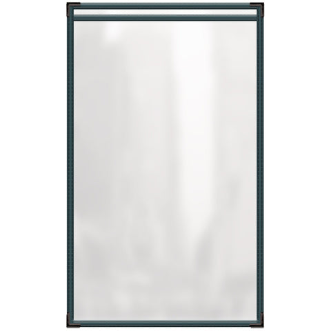 H. Risch, Inc. TES 8.5X14 H-Green - 8.5" x 14" Green Vinyl Menu Cover with Black Smooth Corners and Gloss Finish