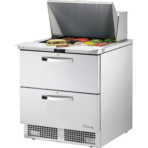 True Mfg. TFP-32-12M-D-2 32-Inch Sandwich/Salad Prep Table with 2 Drawers and Cutting Board