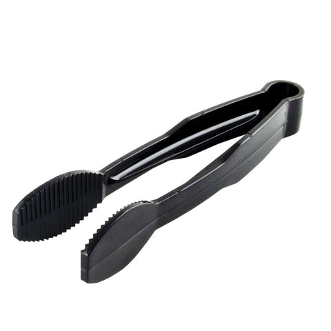 Cambro TG6110 Lugano 6" Black Plastic Serving Tongs