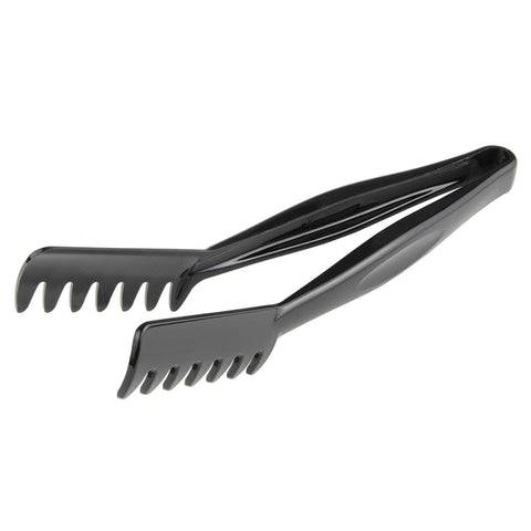 Cambro TGA11110 Lugano Angled Black Plastic Serving Tongs, 10-13/16"