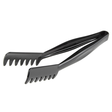 Cambro TGA11110 Lugano Angled Black Plastic Serving Tongs, 10-13/16"
