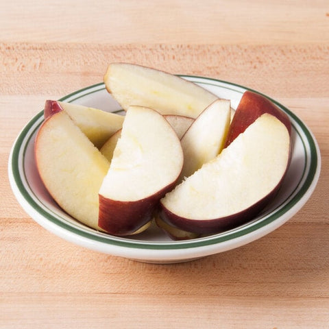 Tuxton China TGB-011 Green Bay 4-1/2 oz. Eggshell China Fruit / Monkey Dish with Green Bands