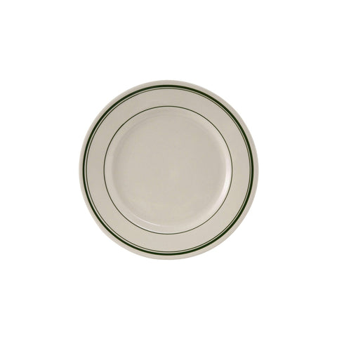 Tuxton China TGB-022 Green Bay 8-3/8" Eggshell Wide Rim Rolled Edge China Plate