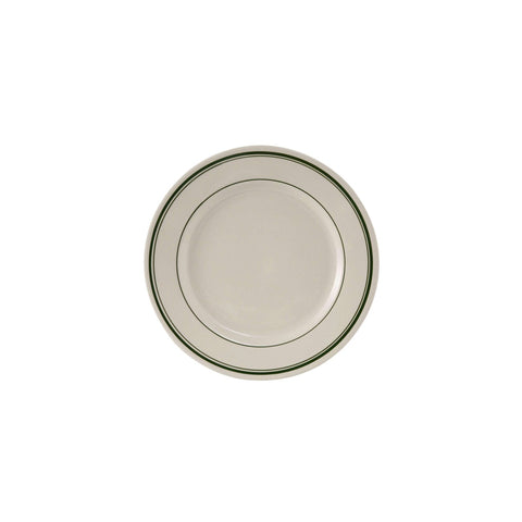 Tuxton China TGB-022 Green Bay 8-3/8" Eggshell Wide Rim Rolled Edge China Plate