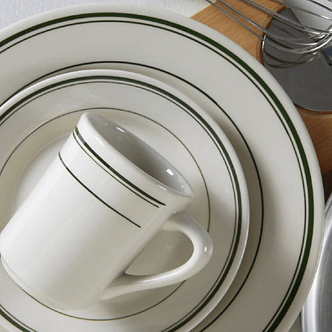 Tuxton China TGB-031 Green Bay 6-1/4" Round Eggshell Plate