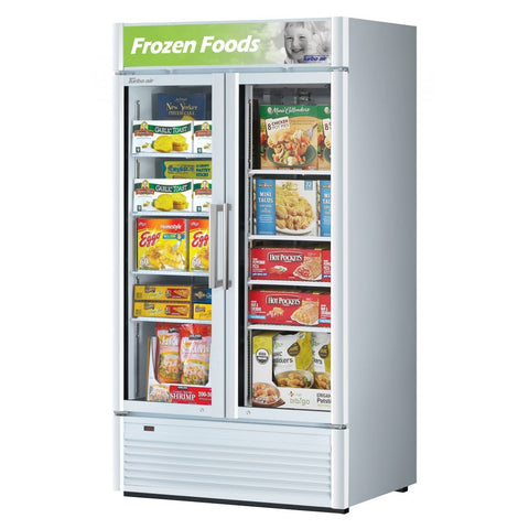 Turbo Air TGF-35SD-N Two-Section Super Deluxe Glass Swing Door Merchandiser Freezer