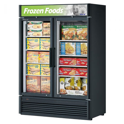 Turbo Air TGF-47SD-N Two-Section Swing Glass Door Merchandiser Freezer, Super Deluxe Series, 39 Cu. Ft.