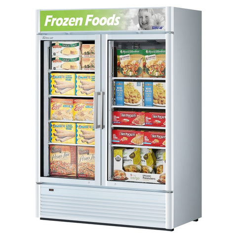 Turbo Air TGF-47SD-N Two-Section Swing Glass Door Merchandiser Freezer, Super Deluxe Series, 39 Cu. Ft.