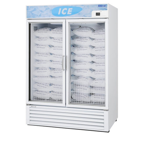 Turbo Air TGIM-49W-N 54" Two-Section Indoor Ice Merchandiser with Bottom Mount Compressor