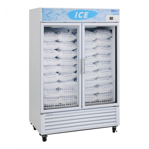 Turbo Air TGIM-49W-N 54" Two-Section Indoor Ice Merchandiser with Bottom Mount Compressor