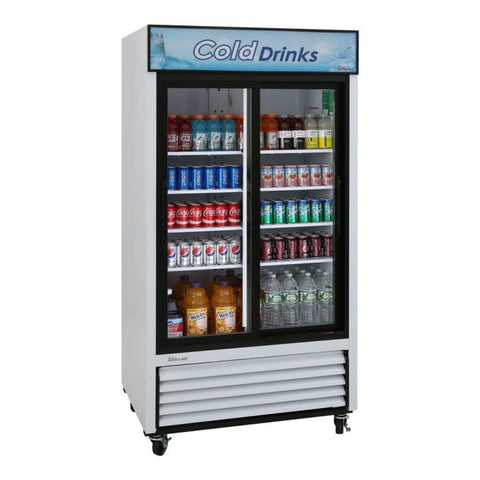 Turbo Air TGM-35R-N Two-Section Sliding Glass Door Merchandiser Refrigerator, 29.27 Cu. Ft.
