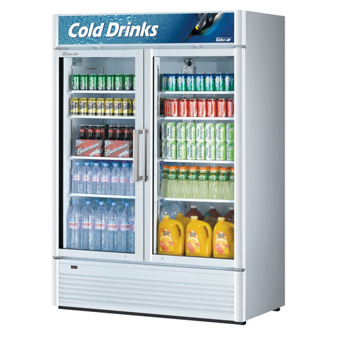 Turbo Air TGM-47SD-N 51" Two-Door Swing Glass Merchandiser Refrigerator, Super Deluxe Series