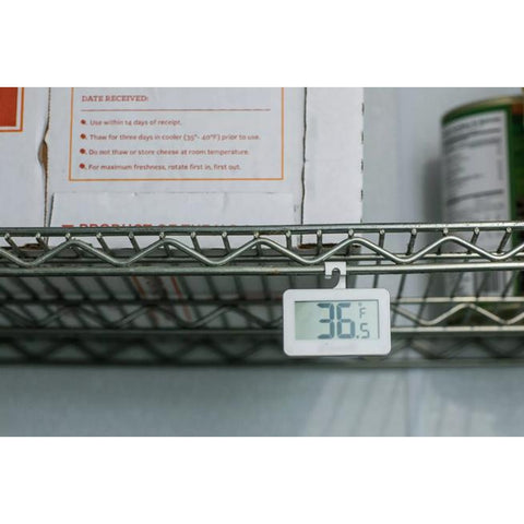 San Jamar THDGRF Digital Refrigerator/Freezer Thermometer, White
