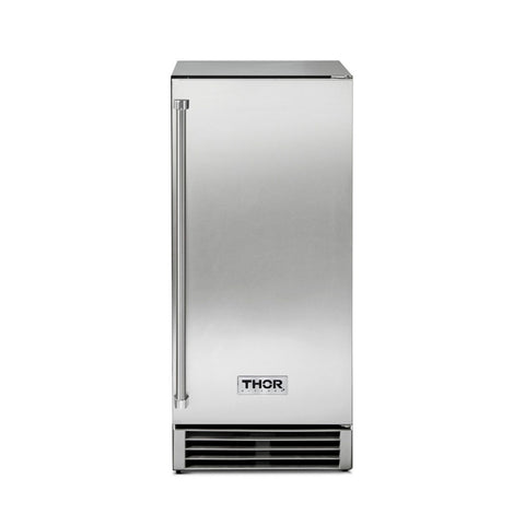 Thor Kitchen TIM1501 15-Inch Built-In or Freestanding Undercounter Ice Maker in Stainless Steel