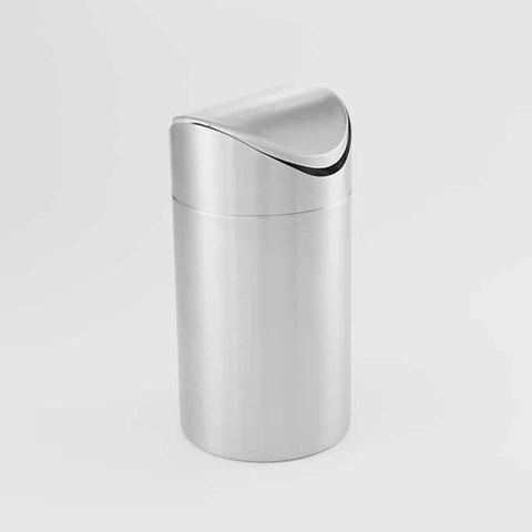 American Metalcraft TIM2 Stainless Steel Tabletop Swing Waste Bin, 9" H