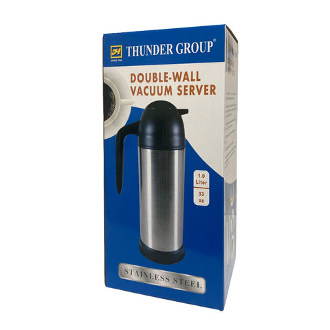 Thunder Group TJWB010 1.0L Black/Stainless Double-Wall Vacuum Carafe