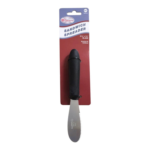 Winco TKP-31 Sandwich Spreader with Black Polypropylene Handle, 3-5/8" x 1-1/4" Blade