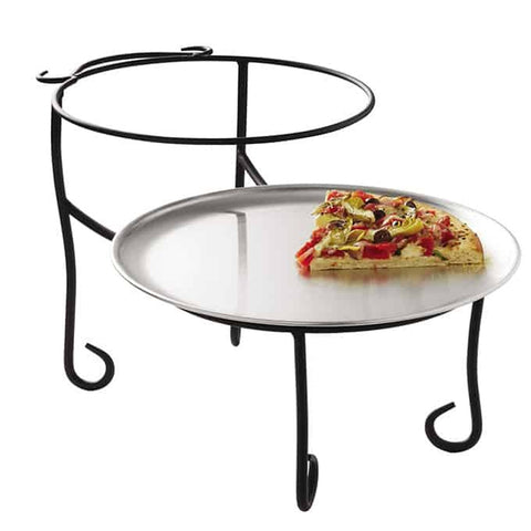 American Metalcraft TLSP1219 Ironworks 2-Tier Wrought Iron Black Display Stand