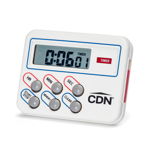 CDN TM8 Multi-Task Timer & Clock with Memory, Stopwatch, and 3-Way Mounting