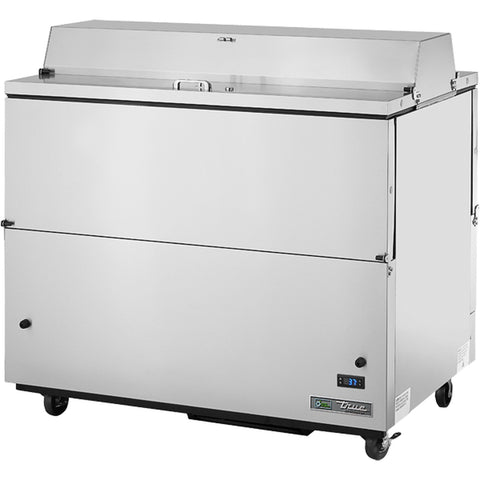 True Mfg. TMC-49-S-DS-SS-HC 49" Mobile Milk Cooler, Dual-Sided, All Stainless Steel, Hydrocarbon Refrigerant