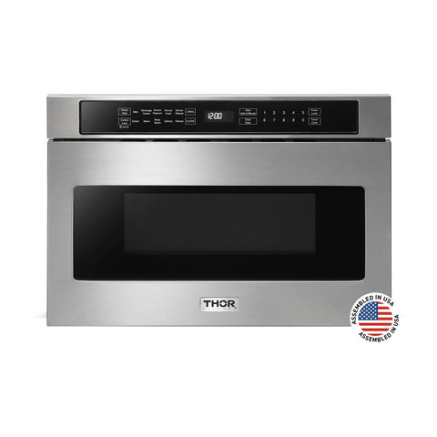 Thor Kitchen TMD2401 24 Inch Built-In Microwave Drawer, 1.2 cu ft, Stainless Steel