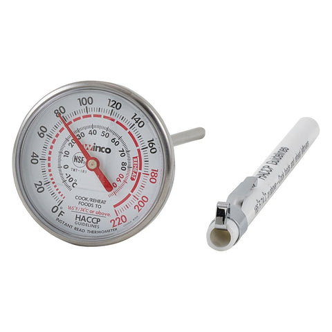 Winco TMT-IR1 Instant Read Dial Thermometer with 1-3/4" Dial and 5" Probe