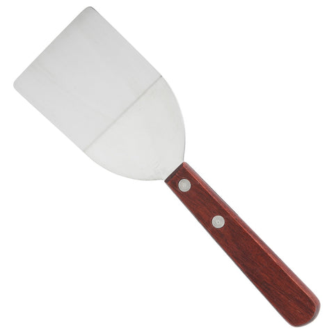 Winco TN32 Offset Mini Turner with Wooden Handle and 2" x 2-1/4" Stainless Steel Blade