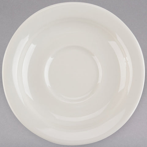 Tuxton China TNR-002 Reno/Nevada 5-1/2" Eggshell Narrow Rim China Saucer