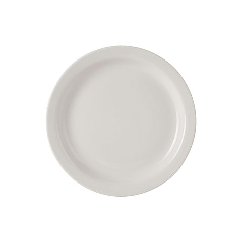 Tuxton China TNR-005 Nevada/Reno 5-1/2" Eggshell Narrow Rim China Plate