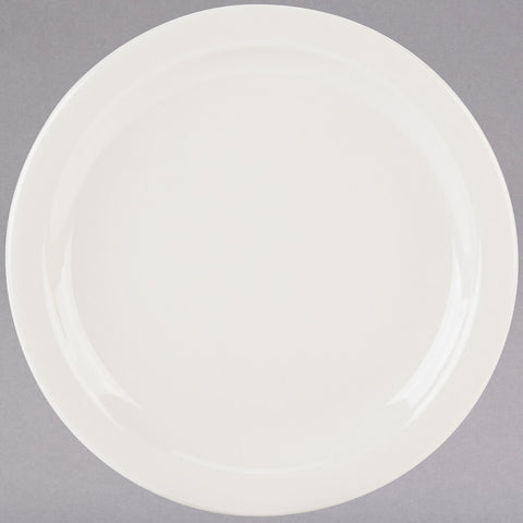 Tuxton China TNR-008 Nevada 9" Eggshell Narrow Rim China Plate