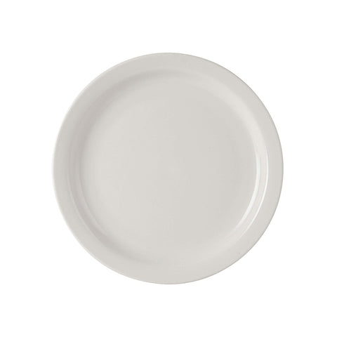 Tuxton China TNR-016 Nevada 10-1/2" Eggshell Narrow Rim China Plate