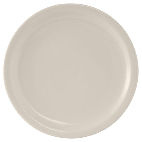 Tuxton China TNR-022 8-1/8" Round Nevada Ceramic Plate - American White/Eggshell