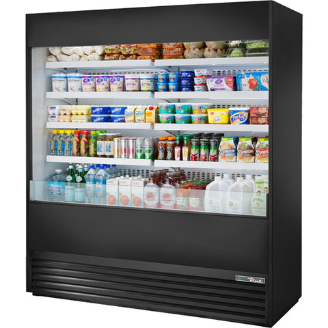 True Manufacturing TOAM-72-HC~NSL01 72" Vertical Open Air Refrigerated Merchandiser - Non-Standard Look, Black